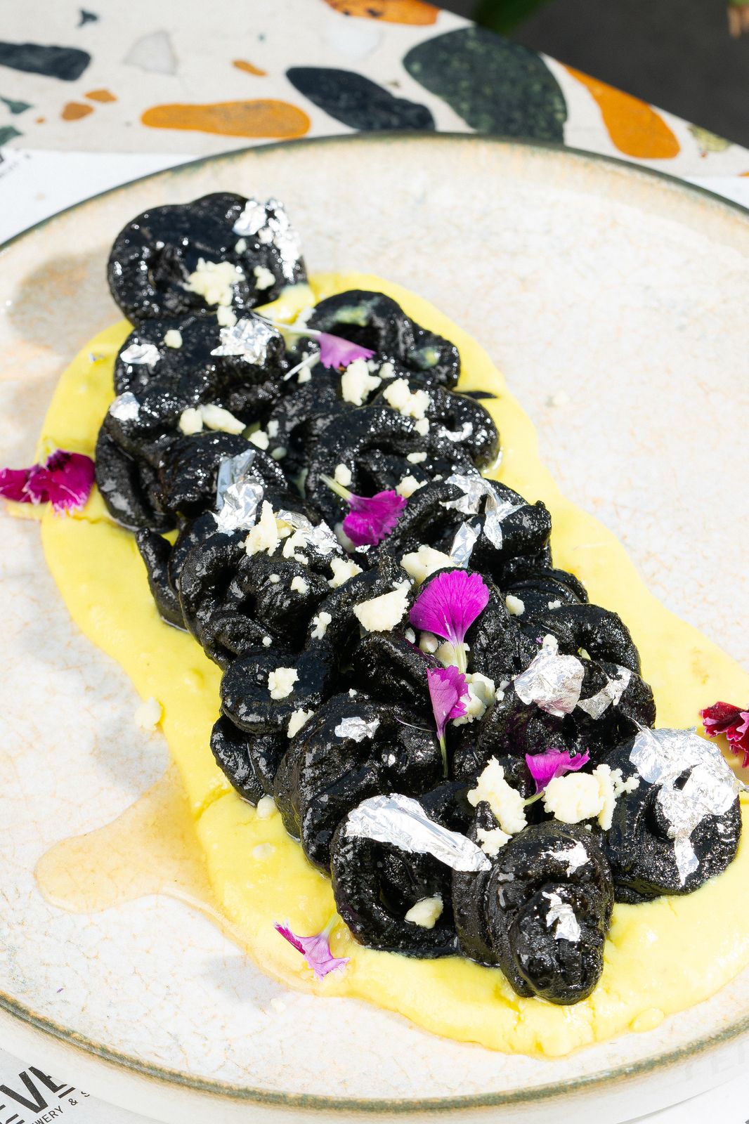 Charcoal Jalebi With Rabdi